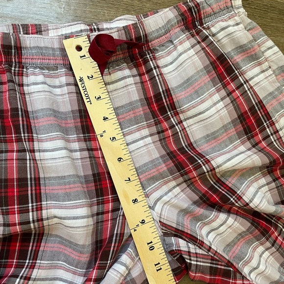Victoria’s Secret Red Plaid Pajama Pants Pull On Drawstring Elastic Waist ~ Sz M - Picture 12 of 13